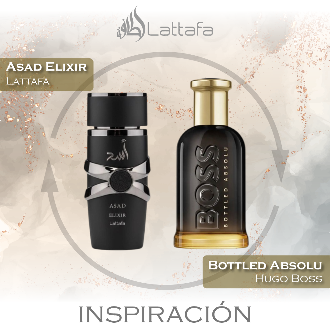 Asad Elixir EDP 100 ML For Men -  Lattafa - (Inspirado en Boss Bottled Absolu)