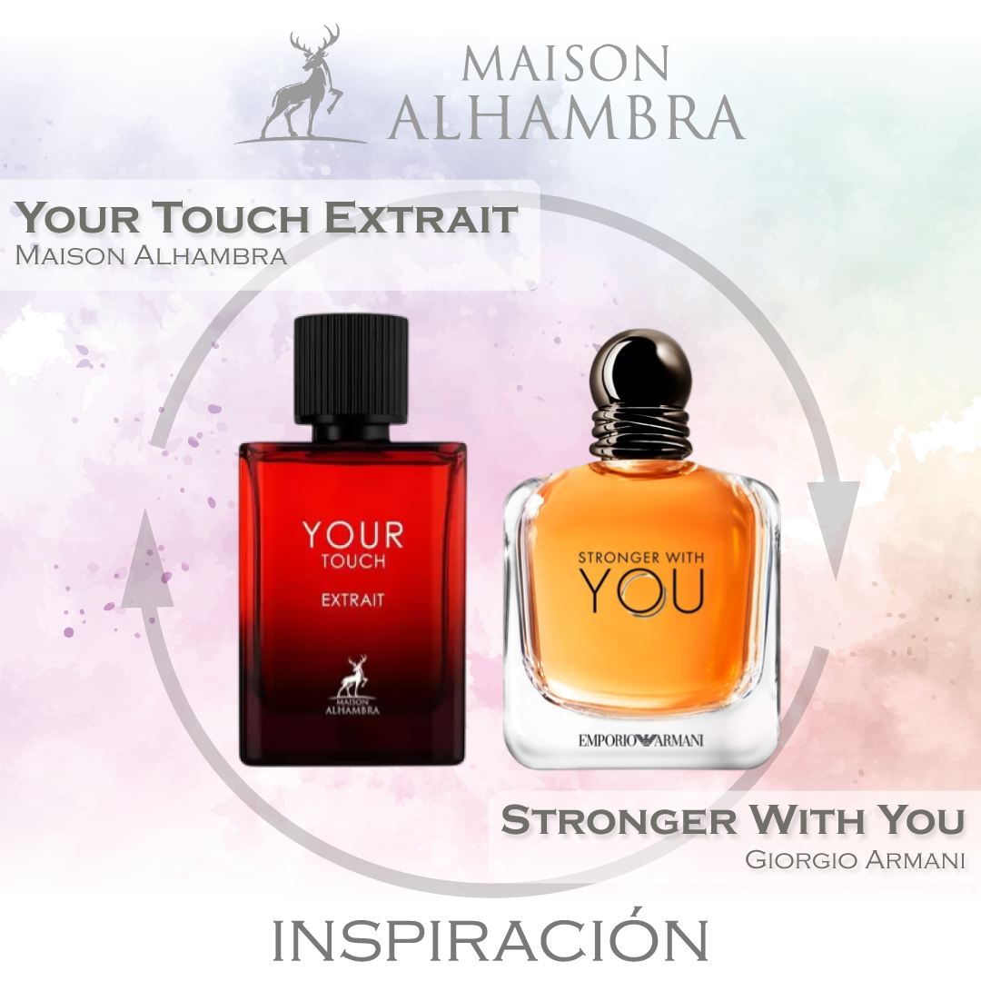 Your Touch Extrait EDP 100 ML - Maison Alhambra (Inspirado en Stronger With You de Giorgio Armani).