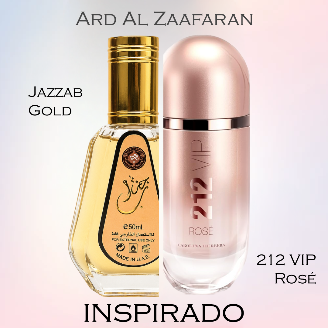 Jazzab Gold EDP 50 ML For Women - Ard Al Zaafaran (Inspirado en 212 VIP Rosé)
