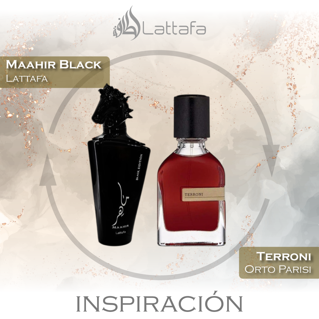 Maahir Black Edition EDP 100 ML Unisex - Lattafa -(Inspirado en Terroni)