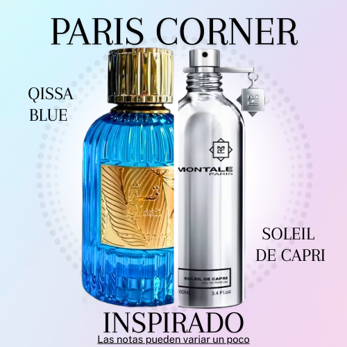 Qissa Blue EDP 100 ML Unisex - Paris Corner - (Inspirado en Soleil de Capri)