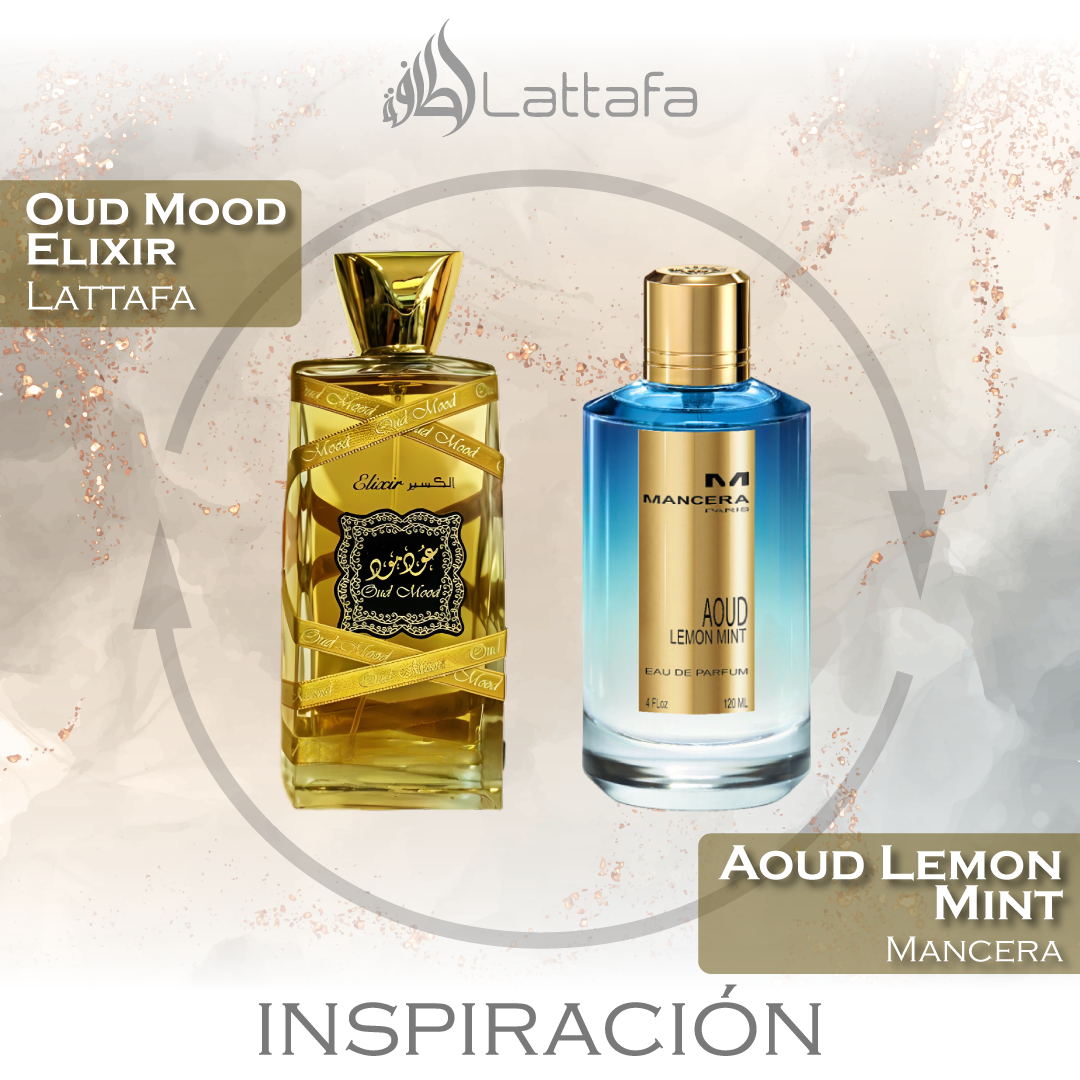 Oud Mood Elixir EDP 100 ML Unisex - Lattafa - (Inspirado Mancera Paris Aoud Lemon Mint)