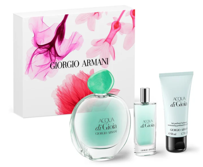 Acqua Di Gioia EDP 100 ML + Body Lotion 50 ML + Travel 15 ML Estuche - Armani