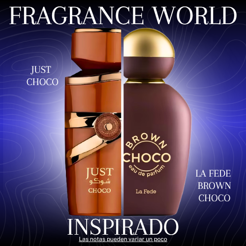 Just Choco EDP 100 ML Unisex -  Fragrance World - (Inspirado en La Fede Brown Choco de Khadlaj)