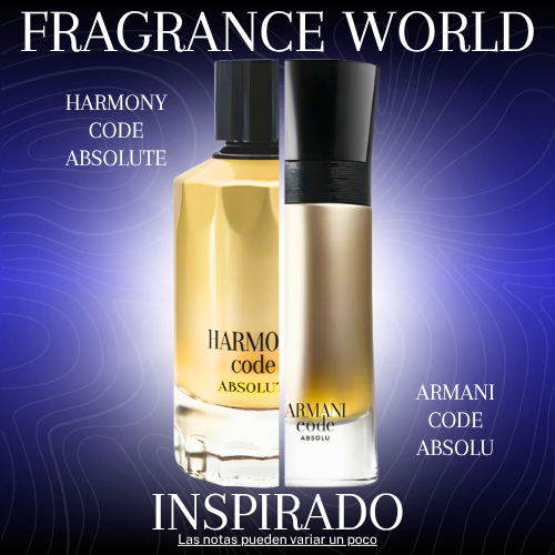 Harmony Code Absolute 100 ML EDP Unisex -  Fragrance World - (Inspirado en Armani Code Absolu de Giorgio Armani).