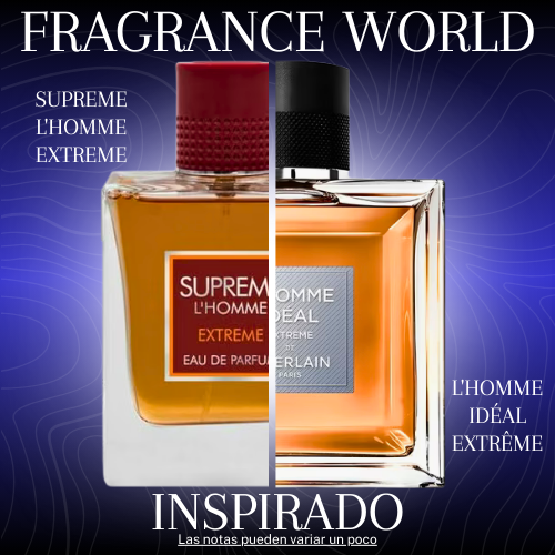 Supreme L’Homme EXtreme EDP 100 ML - Fragrance World - (Inspirado en L'Homme Idéal Extrême de Guerlain)