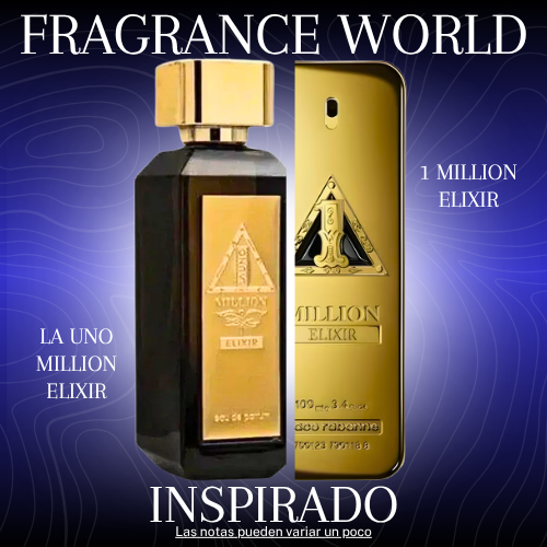 La Uno Million Elixir EDP 100 ML - Fragrance World - (Inspirado en 1 Million Elixir de Paco Rabanne)