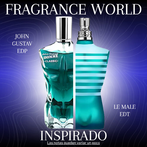 John Gustav EDP 100 ML - Fragrance World - (Inspirado en Le Male EDT de Jean Paul Gaultier)