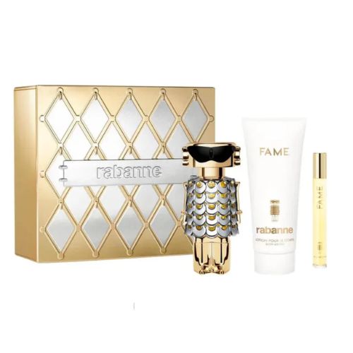 Fame EDP 80ml + Body Lotion 100ml + Travel Spray 10ml Mujer (Estuche) - Paco Rabanne