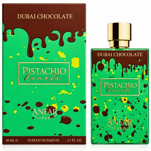 Dubai Chocolate Pistachio Kunafa 80 ML Extrait de Parfum Unisex - Anfar 1950  (Inspirado en Yum Pistachio Gelato 33)