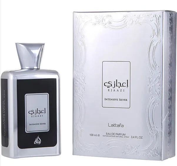 Ejaazi Intensive Silver EDP 100 ML Unisex - Lattafa - (Inspirado en Vodka on the Rocks)