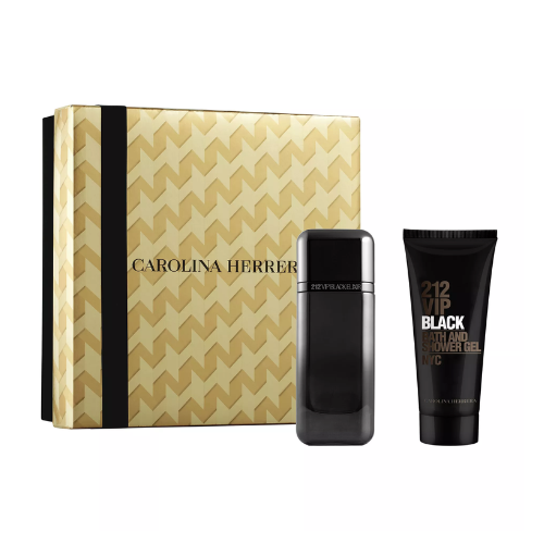 212 VIP Black Elixir EDP Hombre 100 ML + Gel de Baño 100 ML Set - Carolina Herrera
