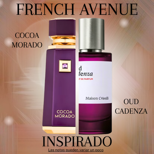 Cocoa Morado EDP 100 ML Unisex - French Avenue - (Inspirado en Oud Cadenza de Maison Crivelli)