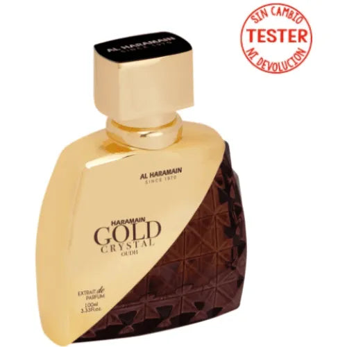 Gold Crystal Oudh Extrait De Parfum 100 ML for Men (Tester-Probador) - Al Haramain - (Inspirado en Prive Rouge Malachite)