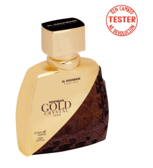 Gold Crystal Oudh Extrait De Parfum 100 ML for Men (Tester-Probador) - Al Haramain - (Inspirado en Prive Rouge Malachite)