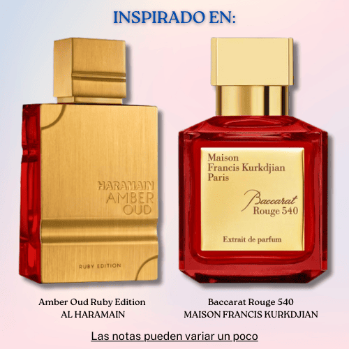 Haramain Amber Oud Ruby Edition EDP 120 ML Unisex - Al Haramain (Inspirado en Baccarat Rouge 540)