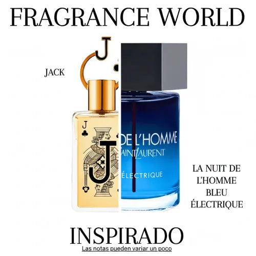 Jack EDP 80 ML for Men - Fragrance World - (Inspirado en La Nuit de L'Homme Bleu Électrique)