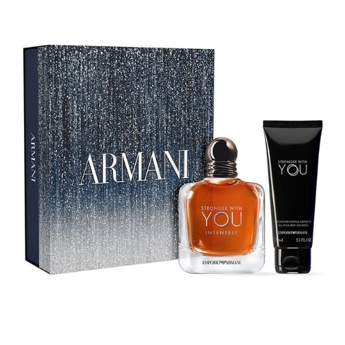 Stronger With You Intensely EDP 100 ML + Shower Gel 75 ML Set  For Men - Armani