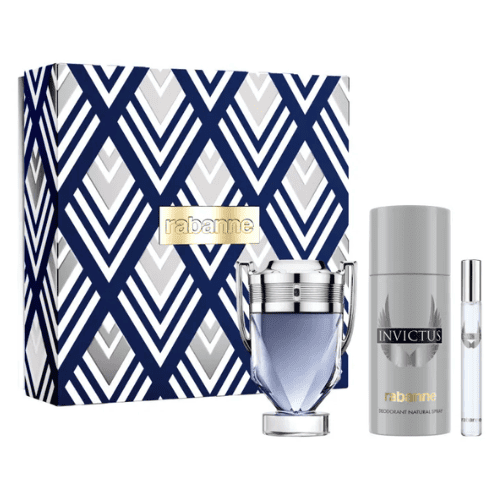 Invictus EDT 100 ML + Travel 10 ML + Deo 150 ML Estuche - Paco Rabanne