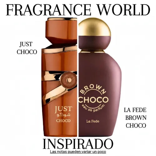 Just Choco EDP 100 ML Unisex -  Fragrance World - (Inspirado en La Fede Brown Choco de Khadlaj)