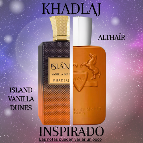 Island Vanilla Dunes 100 ML Unisex - Khadlaj - (Inspirado en Althaïr by Parfums).