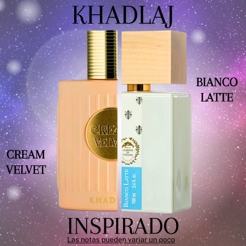 Cream Velvet Extrait de Parfum 100 ML Unisex - Khadlaj - (Inspirado en Bianco Latte)