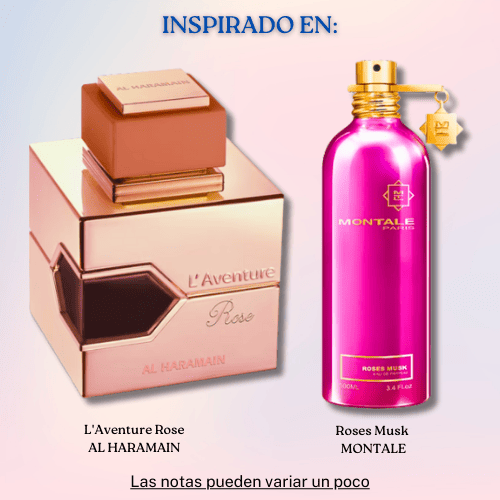 L´Aventure Rose EDP 100 ML For Women - Al Haramain (Inspirado en Roses Musk)