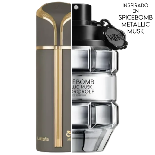 Mishlah EDP 100 ML Unisex -  Lattafa - (Inspirado en Spicebomb Metallic Musk)