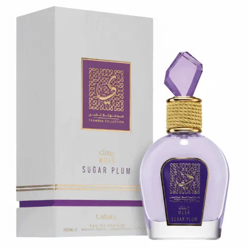 Musk Sugar Plum Thameen Collection EDP 100 ML Unisex - Lattafa (Inspirado en Her Elixir)