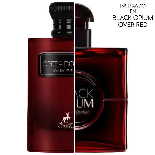 Opera Rouge EDP  100 ML Unisex - Maison Alhambra (Inspirado en Black Opium Over Red)