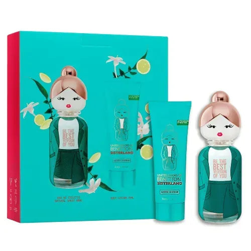 Sisterland Green Jasmine EDT 80 ML + Body Lotion 75 ML Estuche - Benetton