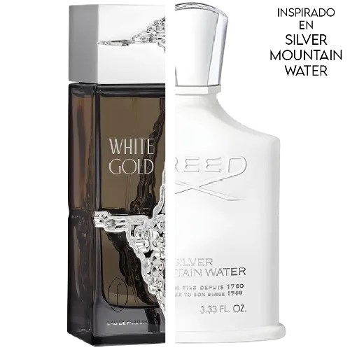 White Gold Pour Homme EDP 100 ML  - Flavia - (Inspirado en Silver Mountain Water)