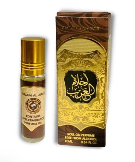 Ahlam Al Arab Roll On 10 ML Perfume Oil For Men - Ard Al Zaafaran (Aceite Libre De Alcohol)