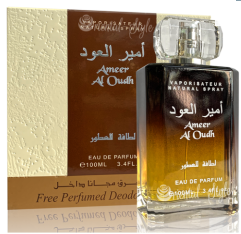 Ameer al Oudh EDP 100 ML + Perfume Spray 75 ML Unisex - Lattafa