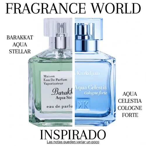 Barakkat Aqua Stellar EDP 100 ML - Fragrance World - (Inspirado en Aqua Celestia Cologne Forte)
