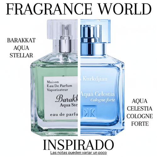 Barakkat Aqua Stellar EDP 100 ML - Fragrance World - (Inspirado en Aqua Celestia Cologne Forte)