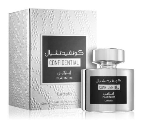 Perfume Confidential Platinum EDP 100 ML Unisex - Lattafa