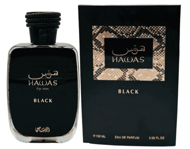 Hawas Black EDP 100 ML for Men -  Rasasi (Inspirado en Hacivat)