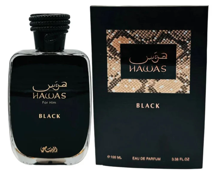 Hawas Black EDP 100 ML for Men -  Rasasi