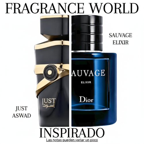 Just Aswad EDP 100 ML for Men - Fragrance World - (Inspirado en Sauvage Elixir)