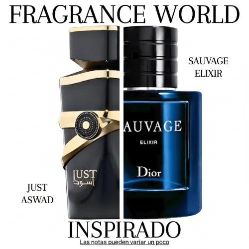 Just Aswad EDP 100 ML for Men - Fragrance World - (Inspirado en Sauvage Elixir)