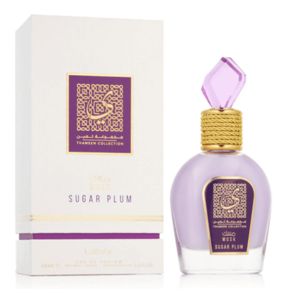 Musk Sugar Plum Thameen Collection EDP 100 ML Unisex - Lattafa (Inspirado en Her Elixir)