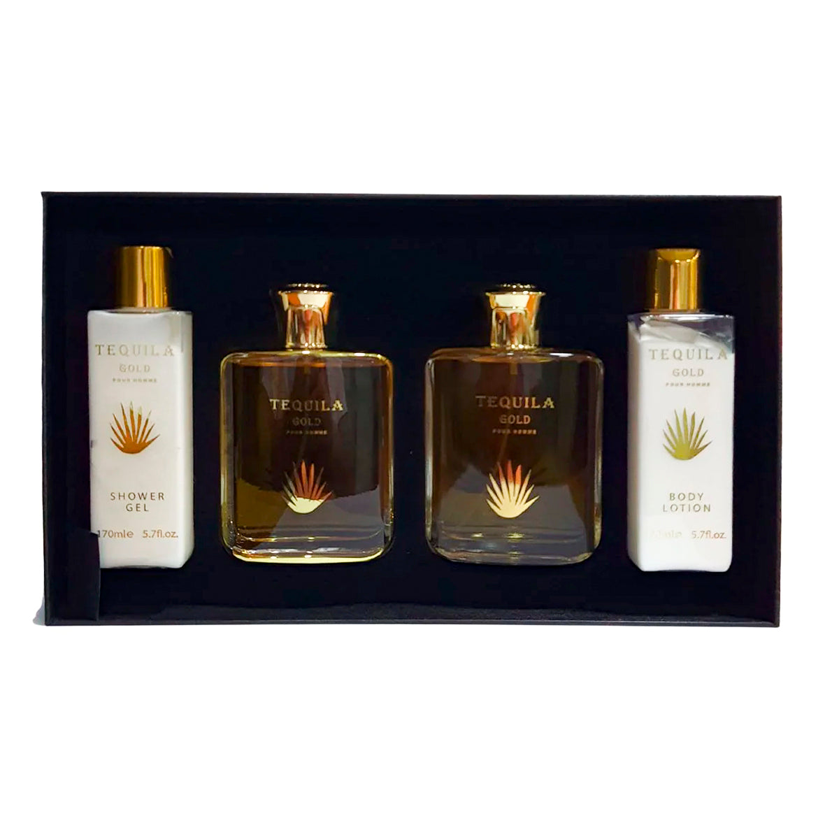 Tequila Gold Pour Homme EDP 100 ML + Body Lotion 175 ML +  After Shave 100 ML + Shower Gel 170 ML - Tequila