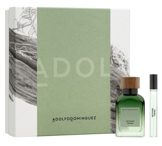 Agua Fresca Vetiver EDP 120 ML + Travel  EDP 10 ML  Estuche - Adolfo Domínguez