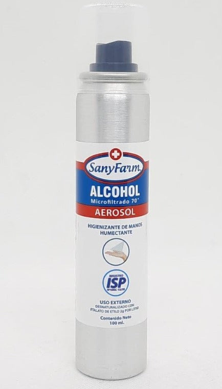 Alcohol Microfiltrado  Aerosol 100 ml - Sanyfarm