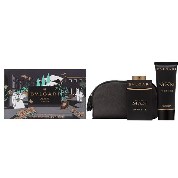 Bvlgari Man In Black EDP 100 ML + After Shave 100 ML +Bolso Estuche - Bvlgari
